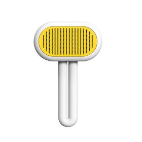 Cat Brush,Dog Brush, Pet Hair Cleaner Brush,Pet Grooming Cat Dog Brush,Pet Comb-Cat Comb For Kitten Massage Removes Loose Fur-Cat Grooming Brush Long (Color: Yellow)