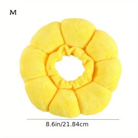 Cat Small Dog Recovery Collar, Cute Sunflower Neck Cone After Surgery, Adjustable Pet E Collar, Wound Healing Protective Cone Surgery Recovery Elizabe (Option: M)
