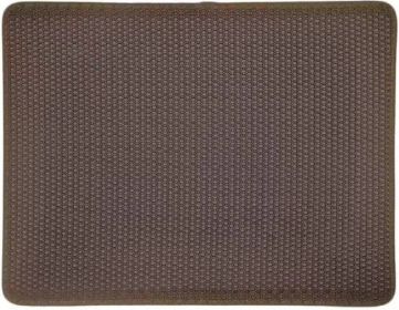 Cat Litter Mat Double Layer Filter Anti-bring Out (Option: Brown-55x75)