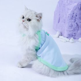 Kitty Clothes Summer Thin Pet Vest (Option: Blue And Purple-2XL)